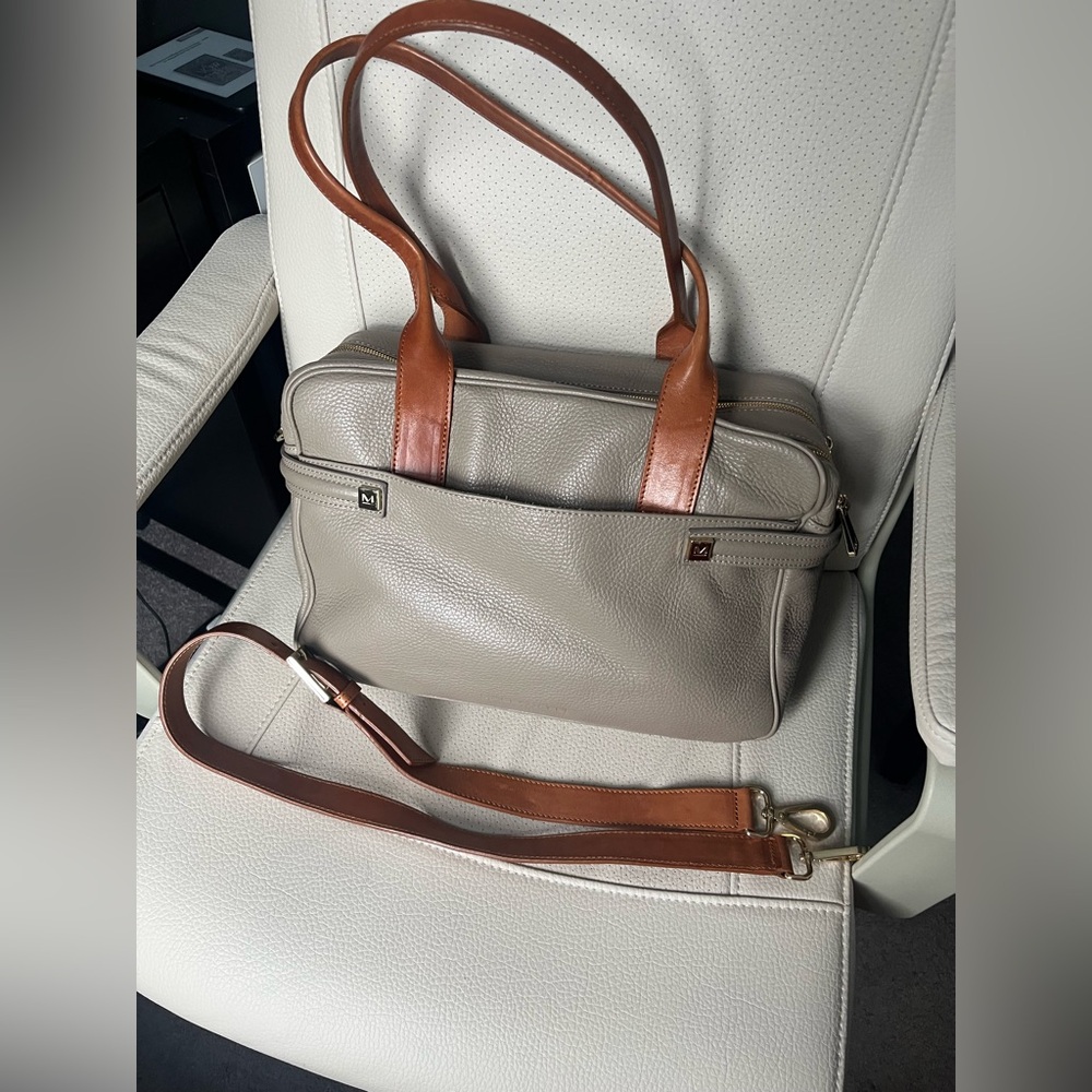 Massaccesi Siena in taupe pebbled and Sauro Tan Vachetta